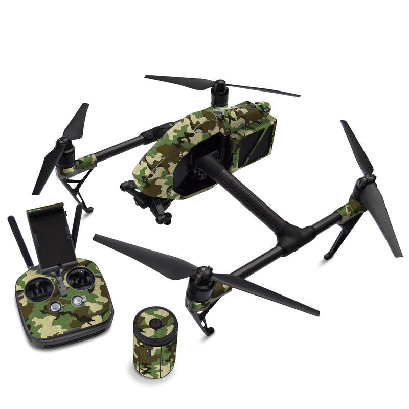 Woodland Camo - DJI Inspire 2 Skin