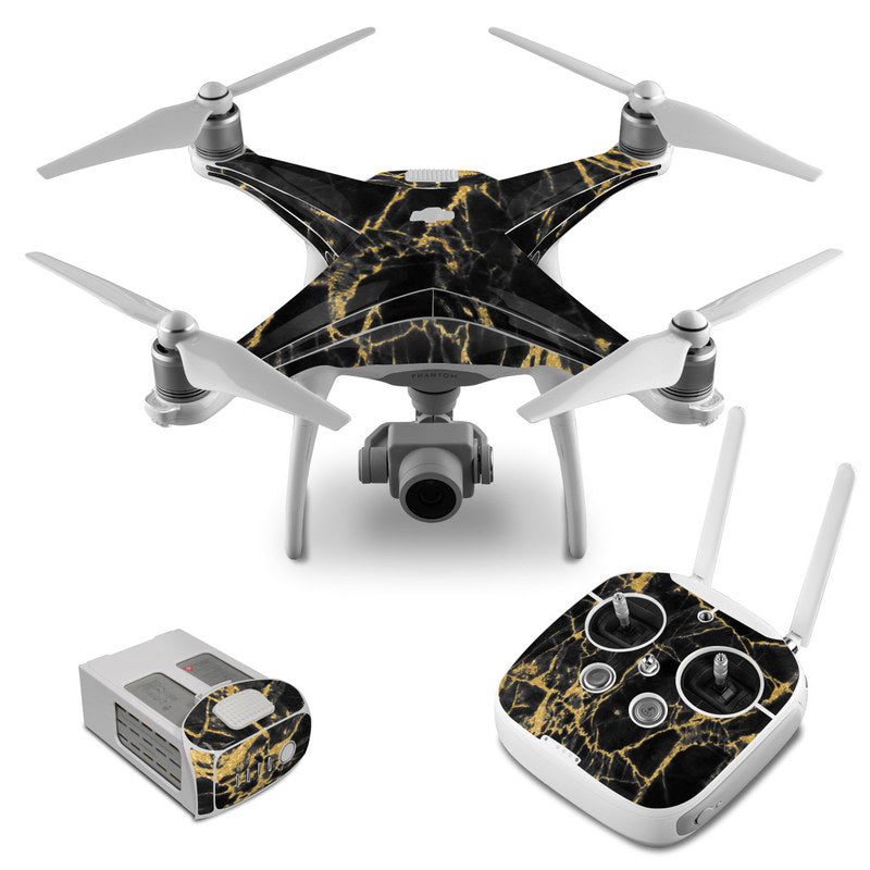 Black Gold Marble - DJI Phantom 4 Skin